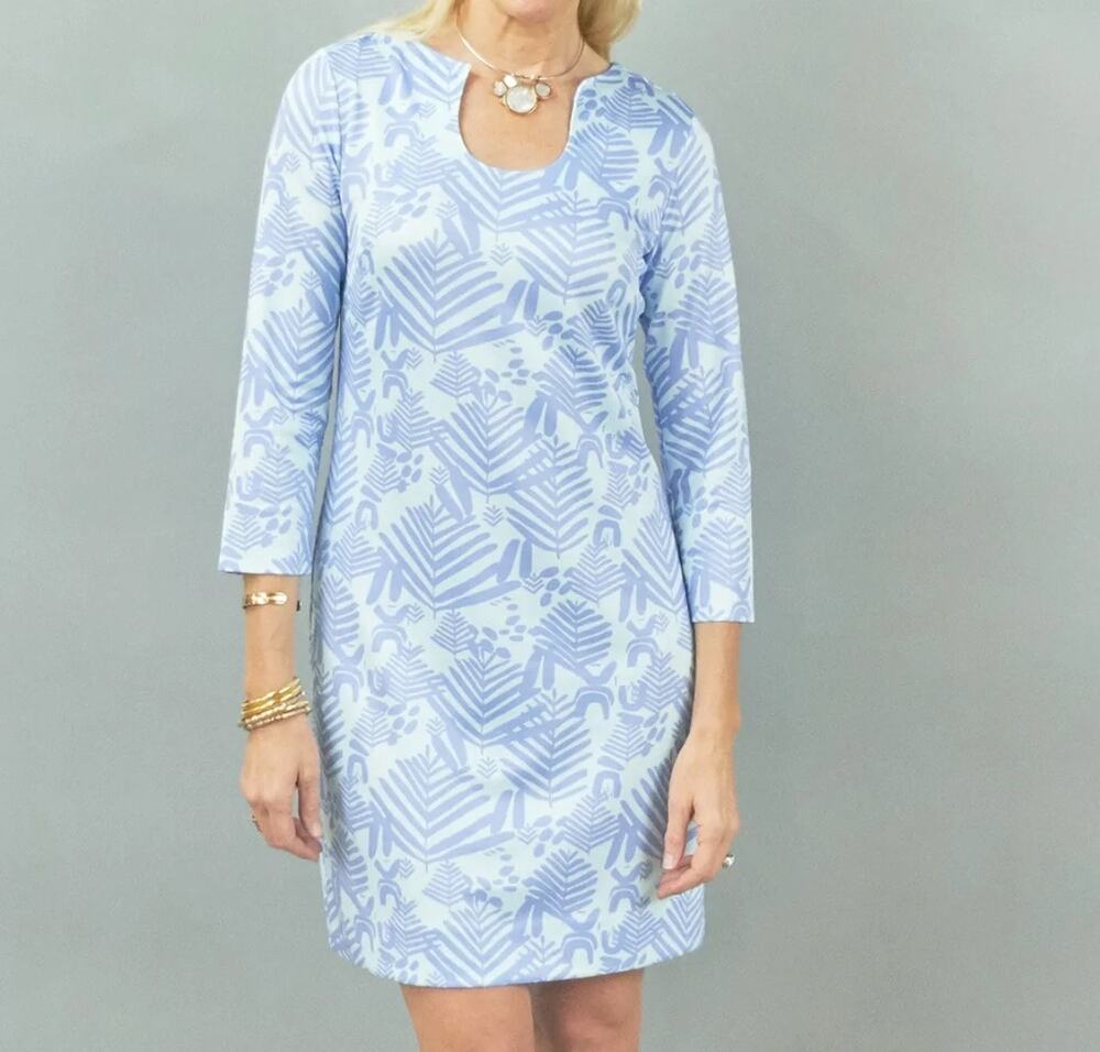 CK Bradley Islesboro Dress in Blue Periwinkle Print Size Small NWT